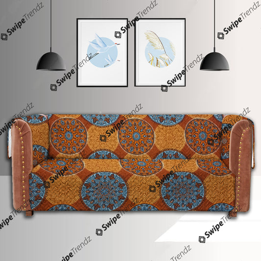 Ethnic Classis Circular Quilted Sofa Cover Set