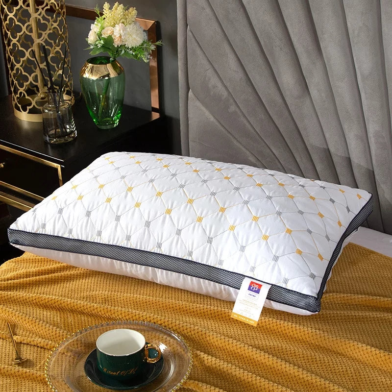 Premium Embroidered Bed Pillow With Filling