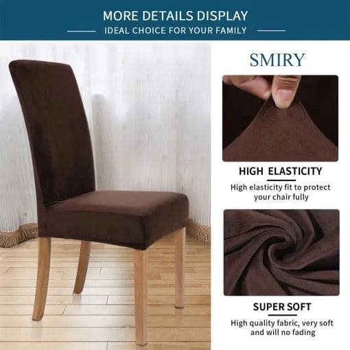FITTED STYLE COTTON JERSEY CHAIR COVER – CHOCOLATE BROWN