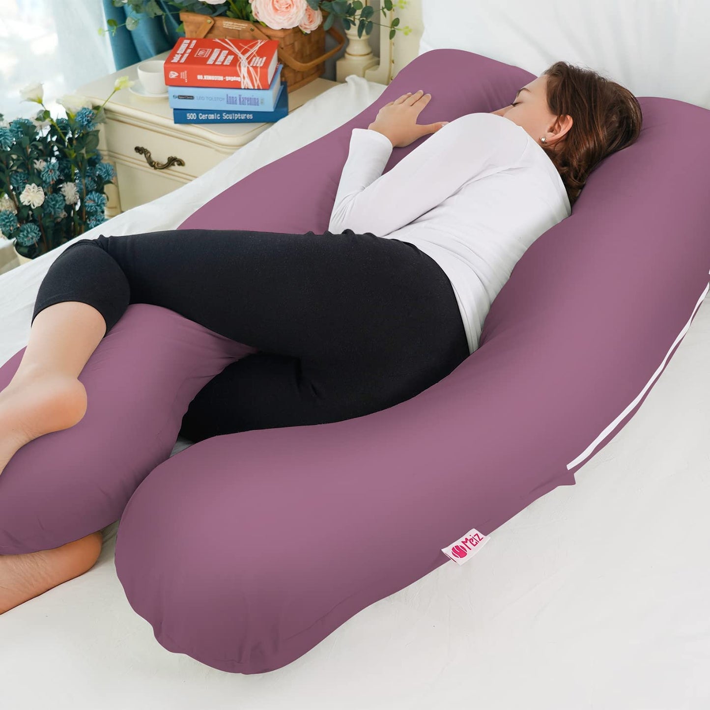 Pregnancy Support Pillow / Maternity Pillow / Sleeping Support Pillow Dark Purple