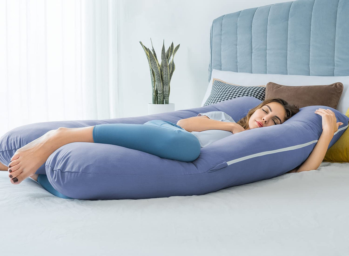 Pregnancy Support Pillow / Maternity Pillow / Sleeping Support Pillow Sky Blue