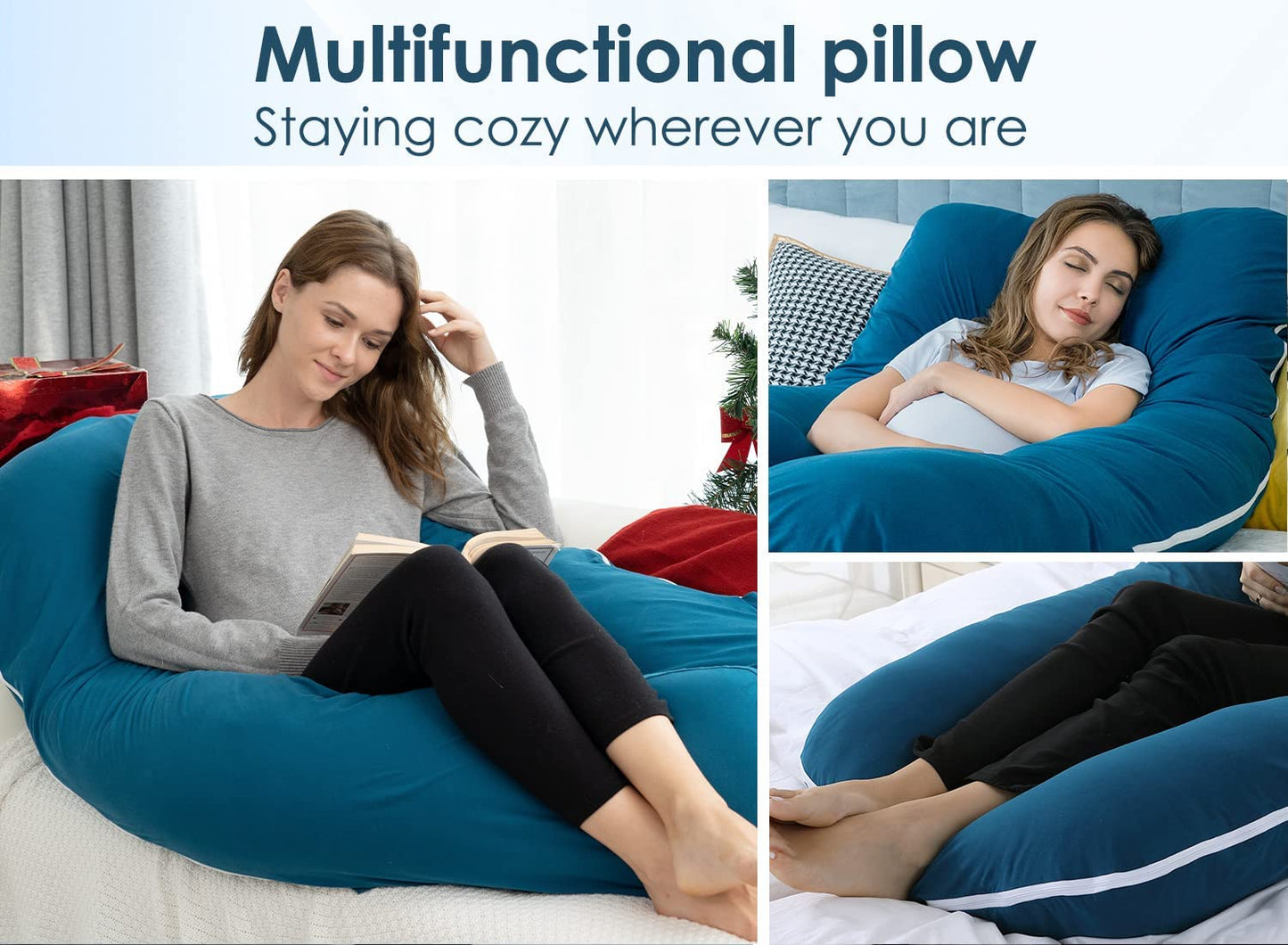Pregnancy Support Pillow / Maternity Pillow / Sleeping Support Pillow Blue