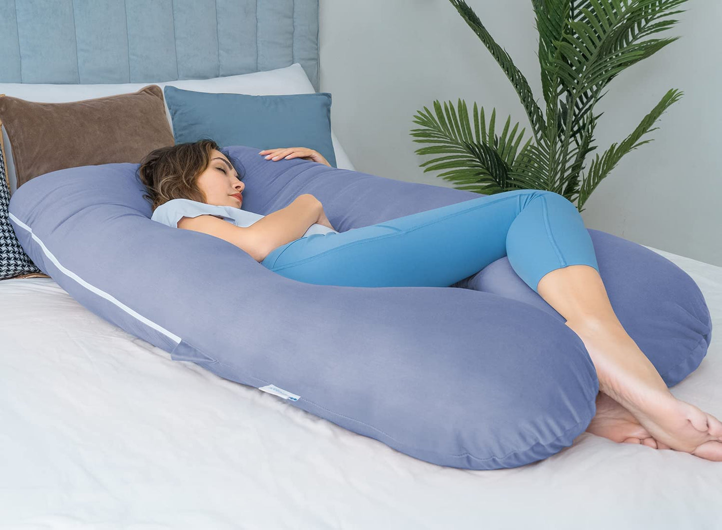 Pregnancy Support Pillow / Maternity Pillow / Sleeping Support Pillow Sky Blue