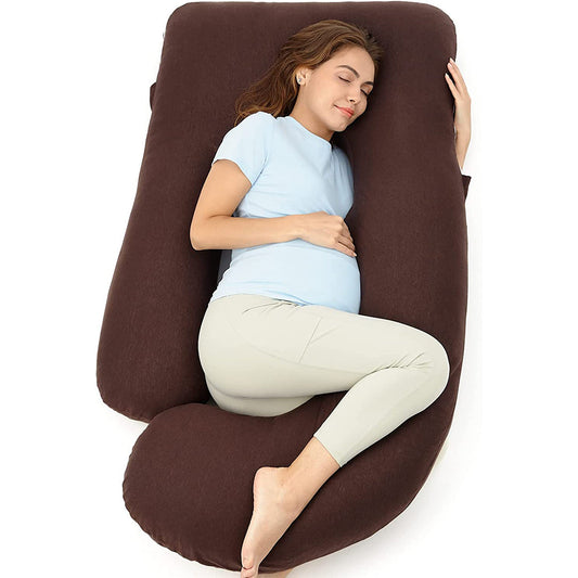 Pregnancy Support Pillow / Maternity Pillow / Sleeping Support Pillow Brown