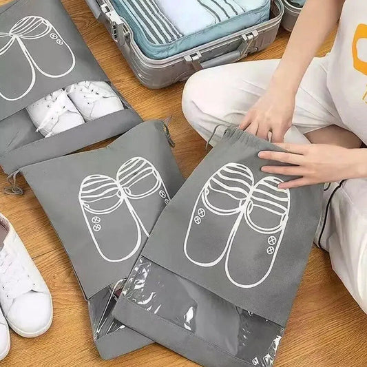 Non-Woven Dustproof Drawstring Bag / Travel Shoe Storage Pouches
