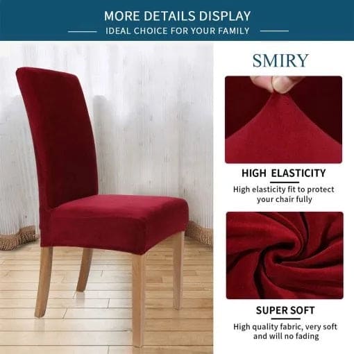 FITTED STYLE COTTON JERSEY CHAIR COVER – MAROON