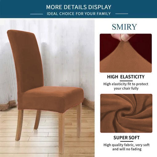 Fitted Style Cotton Jersey Chair Cover – Light Brown