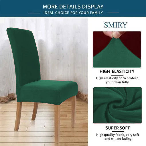 Fitted Style Cotton Jersey Chair Cover – Bottle Green