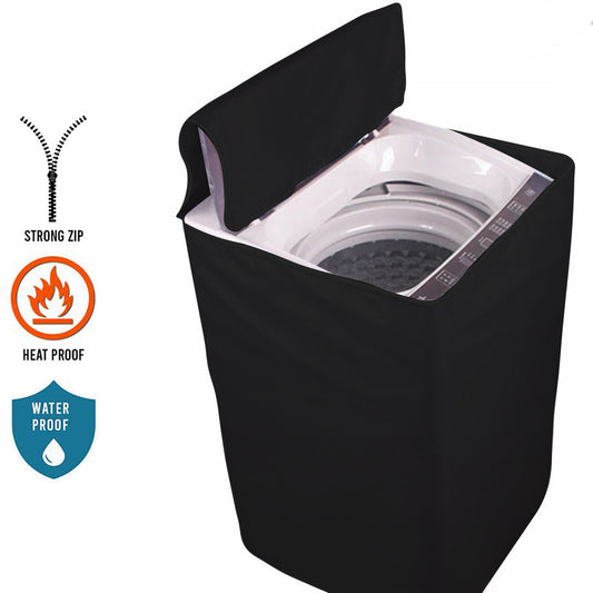 Waterproof Top Loaded Washing Machine Cover (Black Color - All Sizes Available)