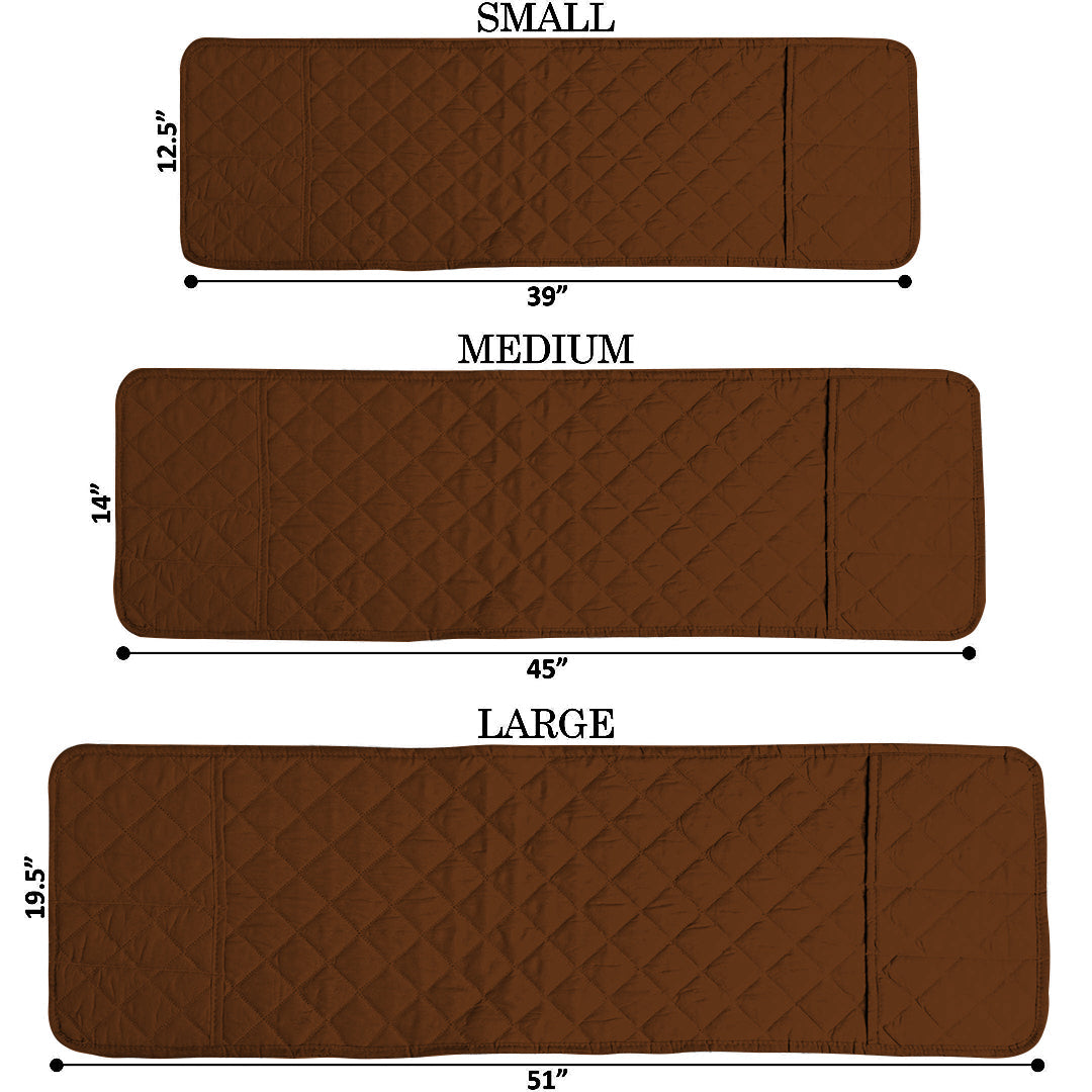 Waterproof Quilted Microwave Oven Cover - Brown