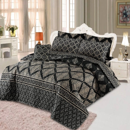 7 Pcs Quilted Comforter Set - 612