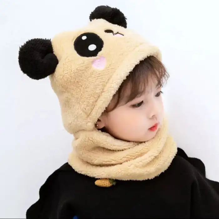 Kids Panda Wool Cap - Skin