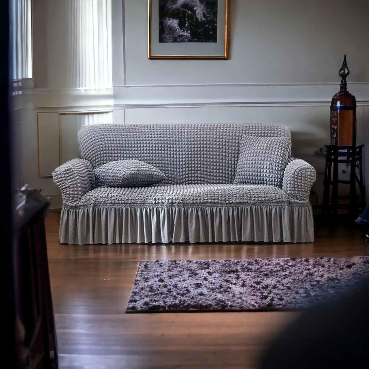 Persian Sofa Cover - Grey